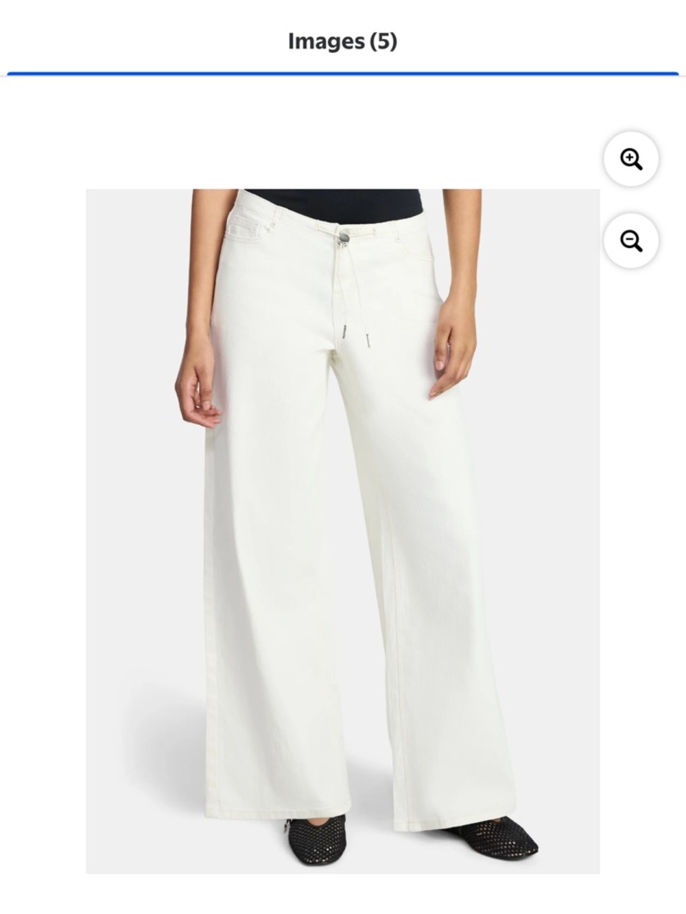 Low-Rise Wide-Leg Jeans — White
